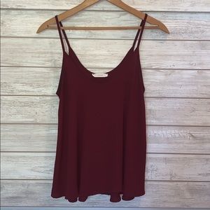 Lush maroon/wine loose fit tank top